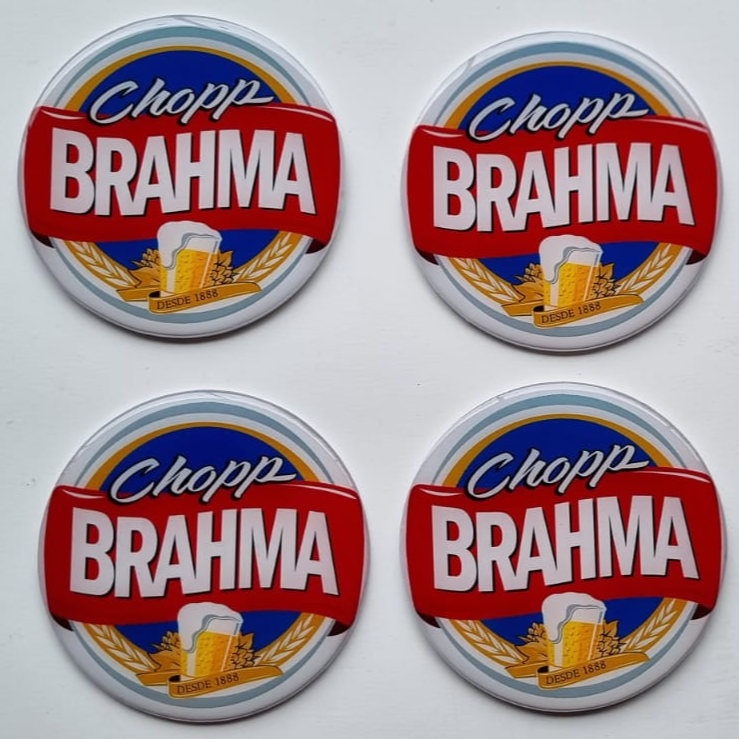 2 Medalhões Plásticos Resinados Personalizados Para Chopeira