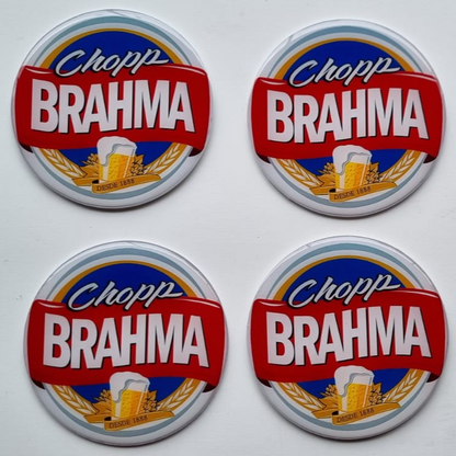 2 Medalhões Plásticos Resinados Personalizados Para Chopeira