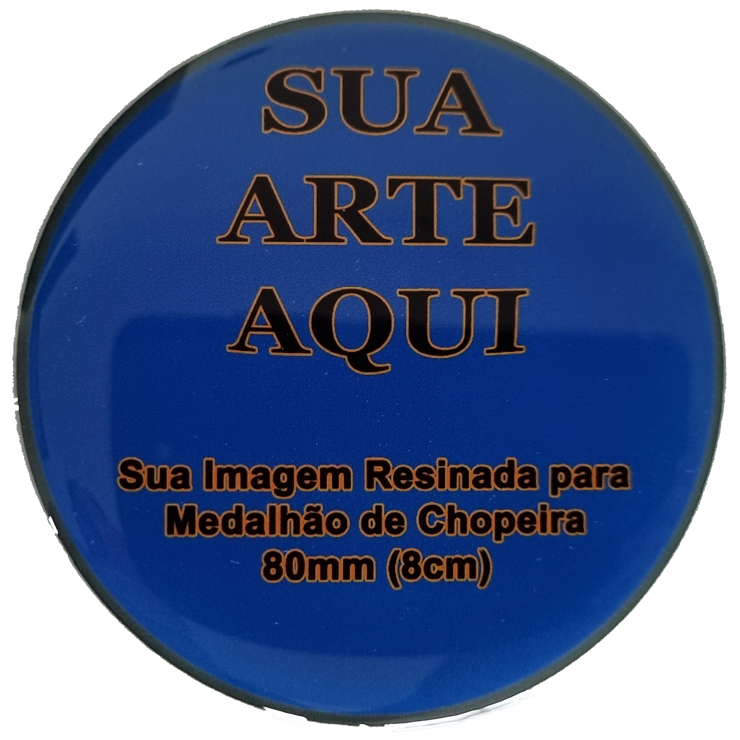 2 Medalhões Plásticos Resinados Personalizados Para Chopeira