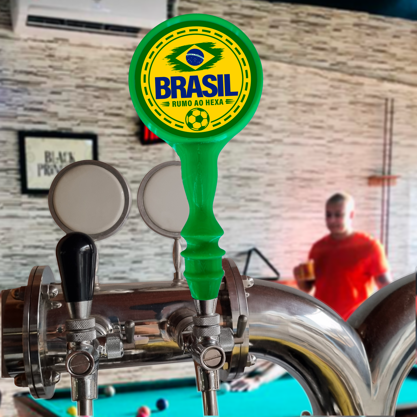 Manopla de Chopeira Tap Handle da Seleção Brasileira Modelo Premium