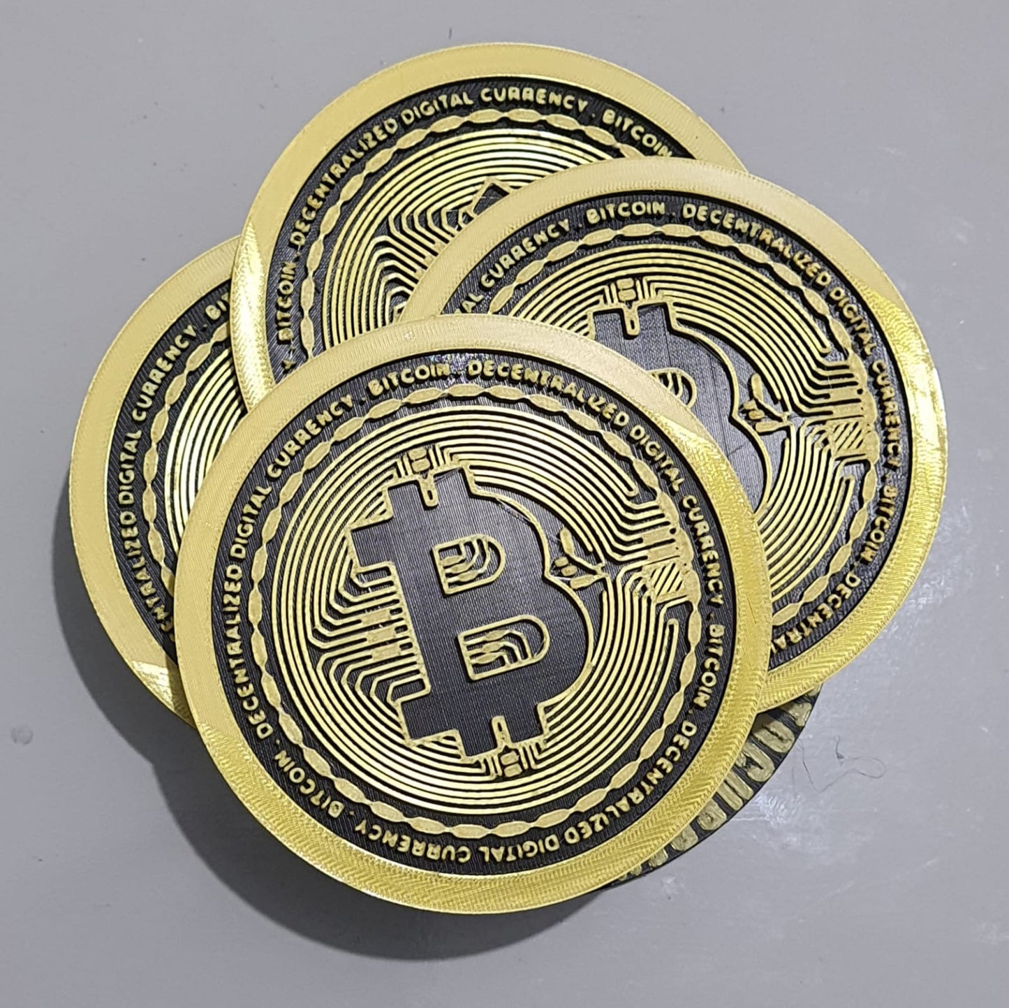 Suporte Porta Copos Exclusivo Bitcoin 5un Com Caixa Personalizada