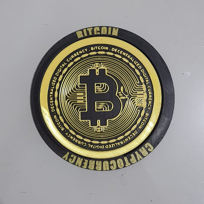 Suporte Porta Copos Exclusivo Bitcoin 5un Com Caixa Personalizada