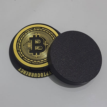 Suporte Porta Copos Exclusivo Bitcoin 5un Com Caixa Personalizada