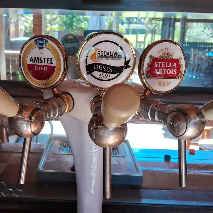 2 Medalhões Plásticos Resinados Personalizados Para Chopeira