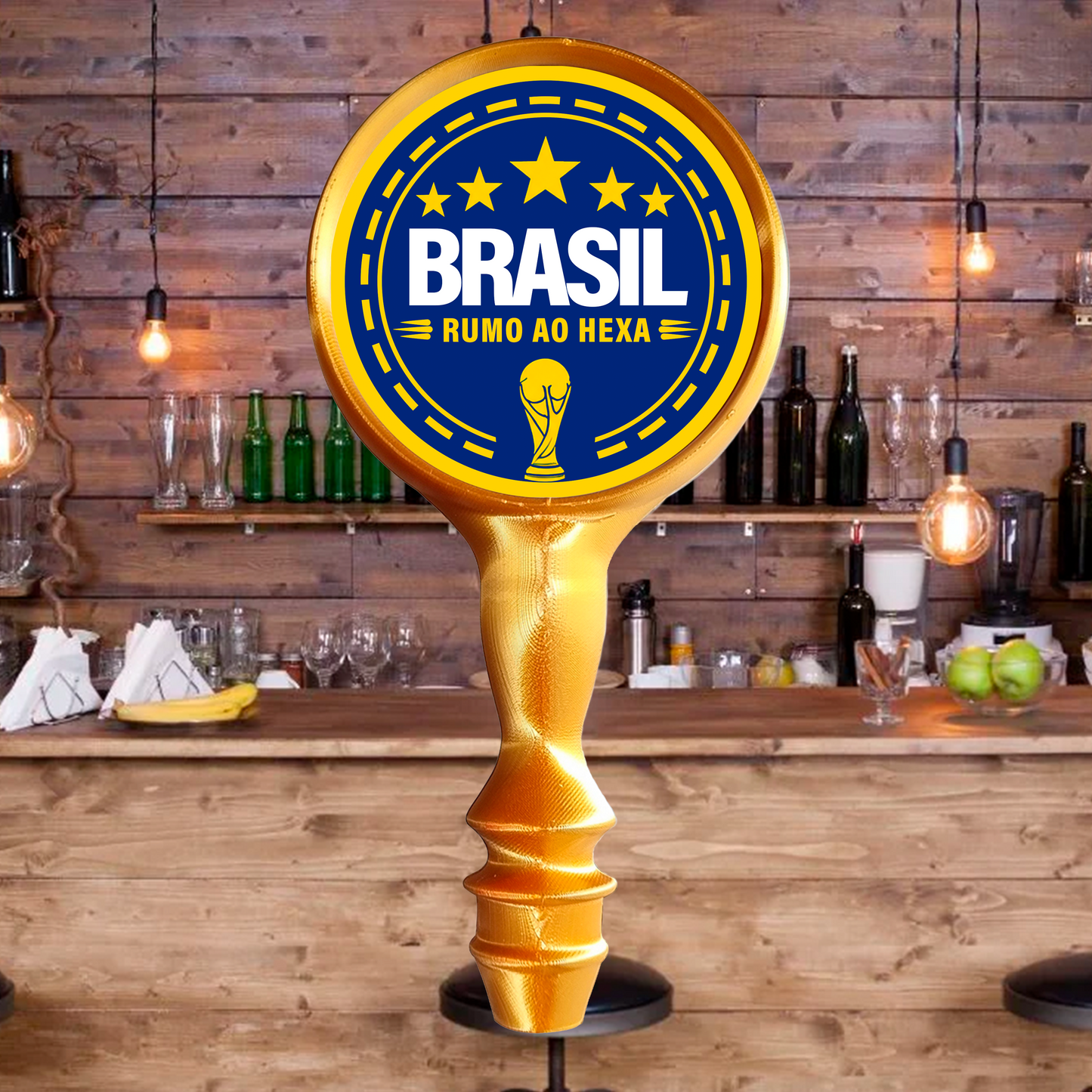 Manopla de Chopeira Tap Handle da Seleção Brasileira Modelo Premium