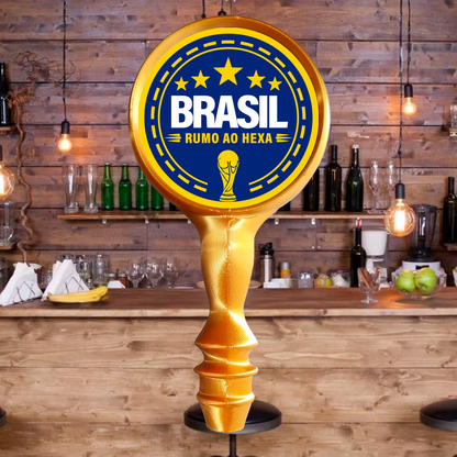 Manopla de Chopeira Tap Handle da Seleção Brasileira Modelo Premium
